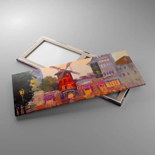 Canvas picture - Icons of Paris - Moulin Rouge - 100x40 cm