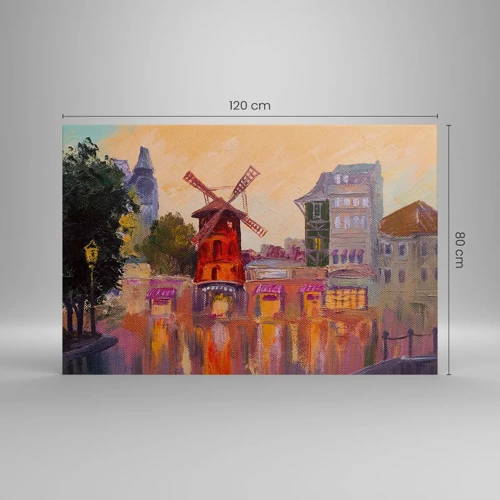 Canvas picture - Icons of Paris - Moulin Rouge - 120x80 cm