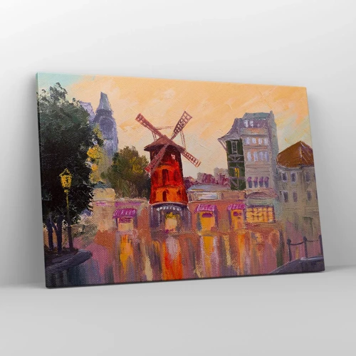 Canvas picture - Icons of Paris - Moulin Rouge - 120x80 cm