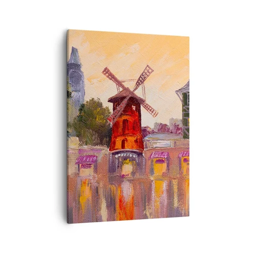 Canvas picture - Icons of Paris - Moulin Rouge - 50x70 cm