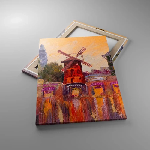 Canvas picture - Icons of Paris - Moulin Rouge - 50x70 cm