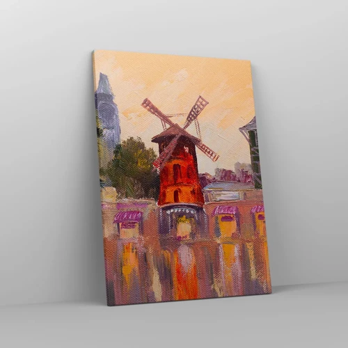 Canvas picture - Icons of Paris - Moulin Rouge - 50x70 cm