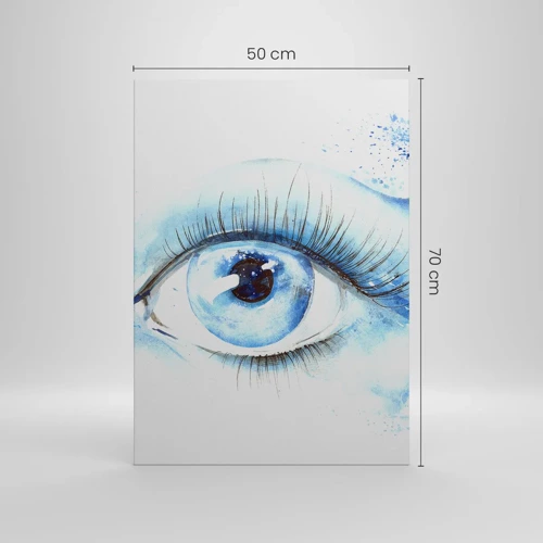 Canvas picture - Immerse in those Blue Eyes - 50x70 cm