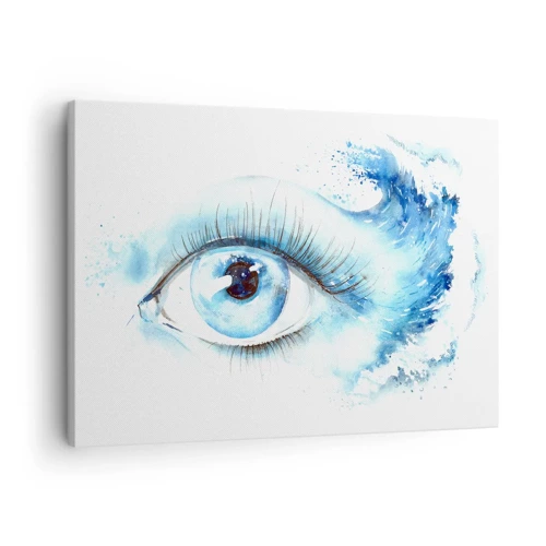 Canvas picture - Immerse in those Blue Eyes - 70x50 cm