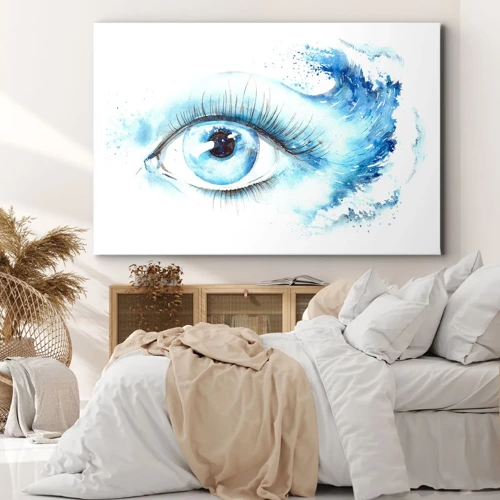 Canvas picture - Immerse in those Blue Eyes - 70x50 cm