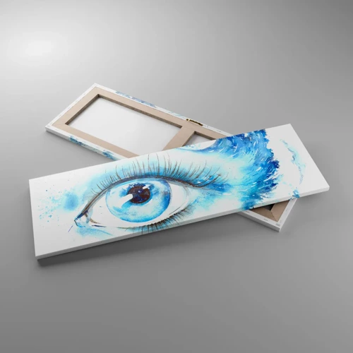 Canvas picture - Immerse in those Blue Eyes - 90x30 cm