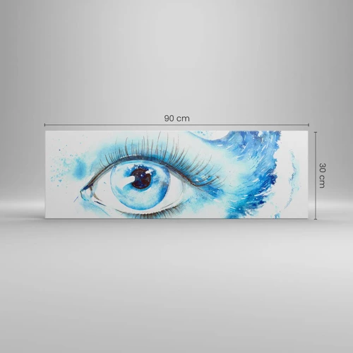 Canvas picture - Immerse in those Blue Eyes - 90x30 cm