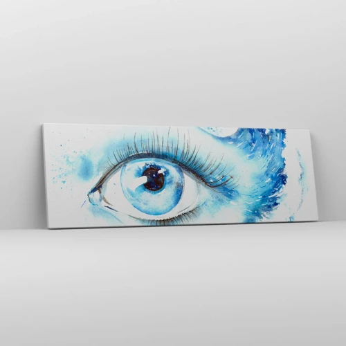 Canvas picture - Immerse in those Blue Eyes - 90x30 cm