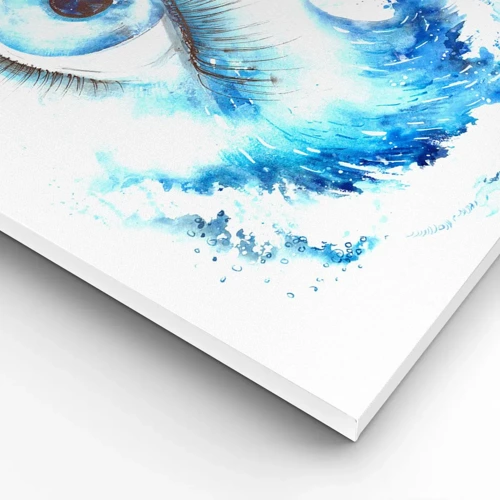 Canvas picture - Immerse in those Blue Eyes - 90x30 cm