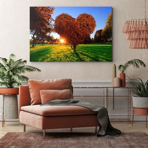 Canvas picture - Impossible Not to Love Autumn - 70x50 cm