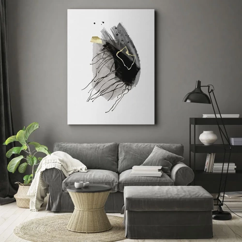 Canvas picture - In Black and Gold - 65x120 cm