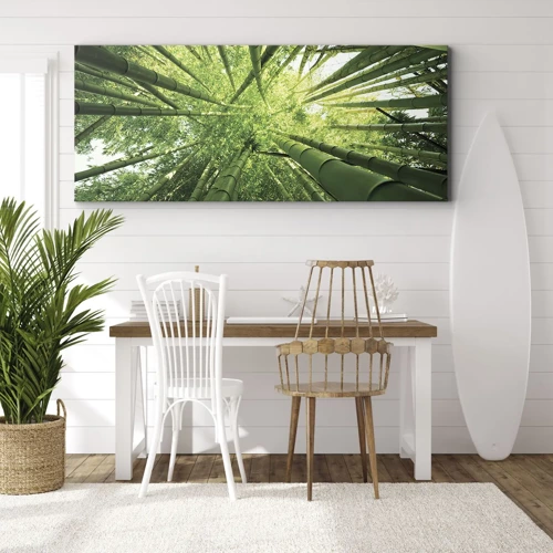 Canvas picture - In a Bamboo Forest - 90x30 cm