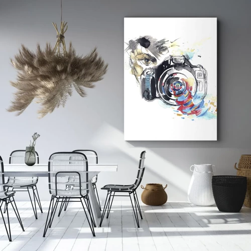 Canvas picture - In the Eye of the Lens - 50x70 cm