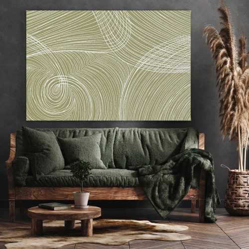 Canvas picture - Intricate Abstract in White - 120x80 cm