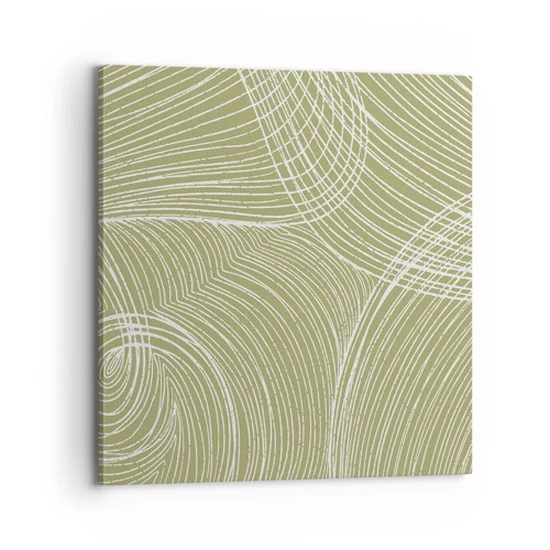 Canvas picture - Intricate Abstract in White - 70x70 cm