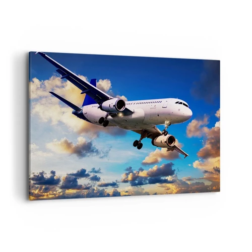 Canvas picture - Journey in White and Blue - 100x70 cm