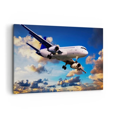 Canvas picture - Journey in White and Blue - 120x80 cm