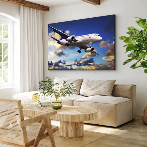 Canvas picture - Journey in White and Blue - 120x80 cm