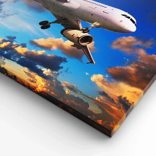 Canvas picture - Journey in White and Blue - 45x80 cm