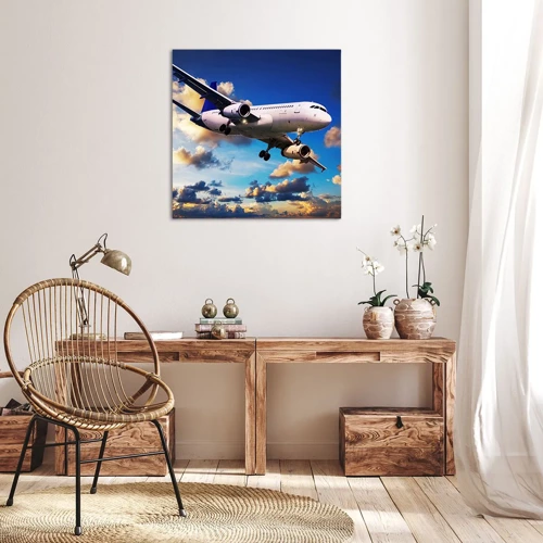 Canvas picture - Journey in White and Blue - 60x60 cm