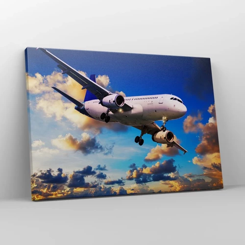 Canvas picture - Journey in White and Blue - 70x50 cm