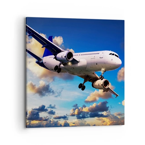 Canvas picture - Journey in White and Blue - 70x70 cm