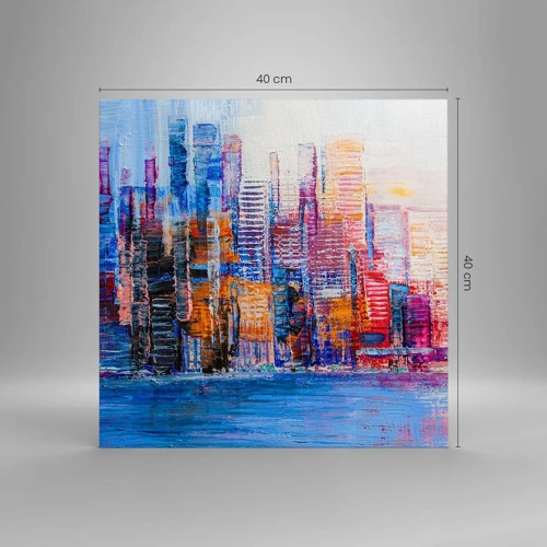 Canvas picture - Joyful Metropolis - 40x40 cm