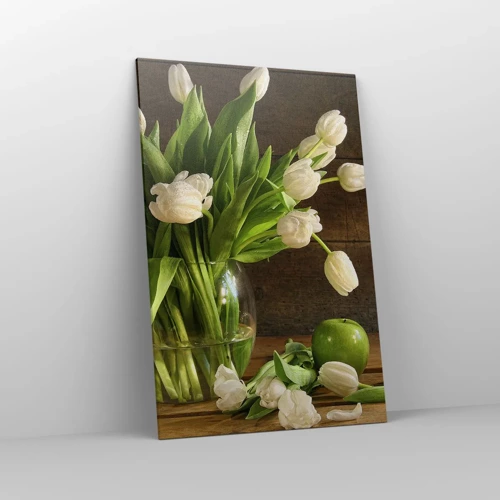 Canvas picture - Juicy and Fresh in Green and White - 80x120 cm