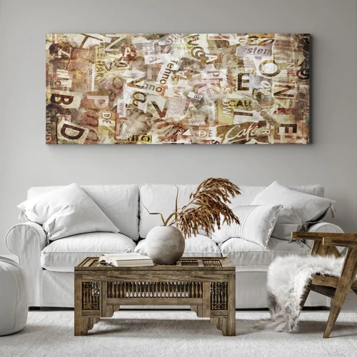 Canvas picture - Jumbled up Words - 140x50 cm