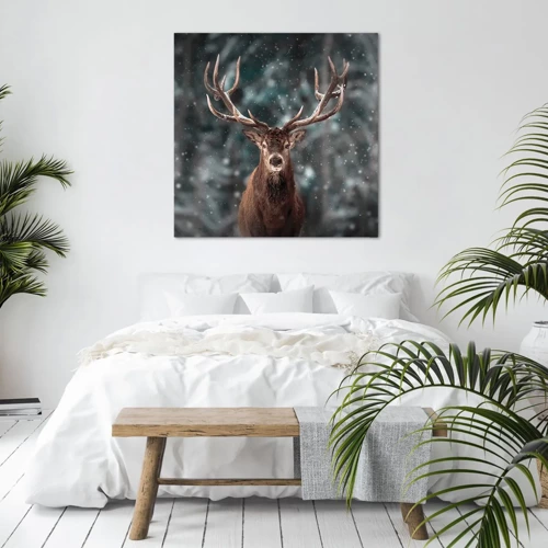 Canvas picture - King of Forest Crowned - 40x40 cm
