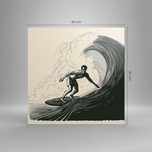 Canvas picture - King of the Wave - 40x40 cm