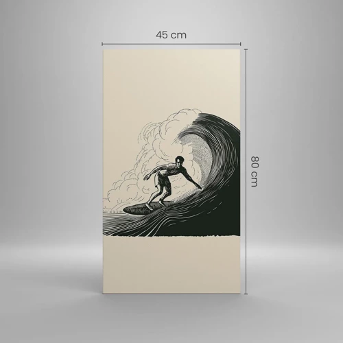 Canvas picture - King of the Wave - 45x80 cm