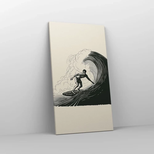 Canvas picture - King of the Wave - 45x80 cm