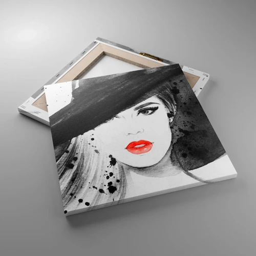 Canvas picture - Lady in Black - 40x40 cm