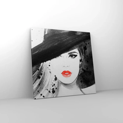 Canvas picture - Lady in Black - 40x40 cm