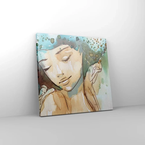 Canvas picture - Lady in Blue - 30x30 cm