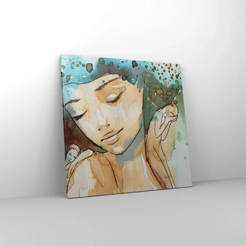 Canvas picture - Lady in Blue - 50x50 cm