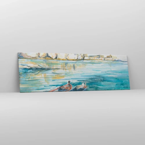 Canvas picture - Landscape in Azure - 160x50 cm