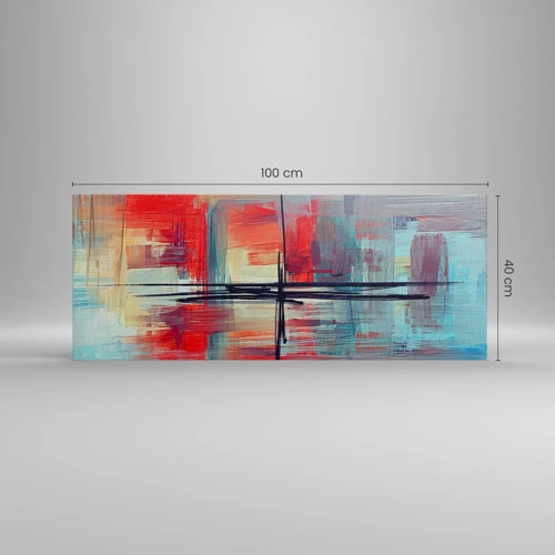 Canvas picture - Landscape in a foreign Dimension - 100x40 cm