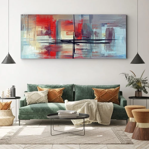 Canvas picture - Landscape in a foreign Dimension - 100x40 cm