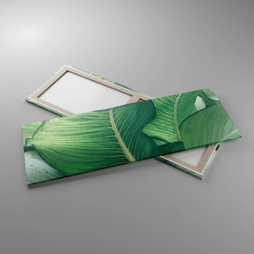 Canvas picture - Life in Intense Green Colour - 140x50 cm