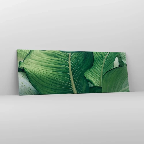 Canvas picture - Life in Intense Green Colour - 140x50 cm