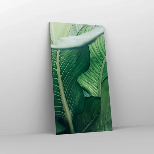 Canvas picture - Life in Intense Green Colour - 55x100 cm