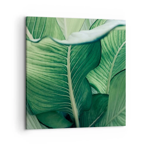 Canvas picture - Life in Intense Green Colour - 60x60 cm