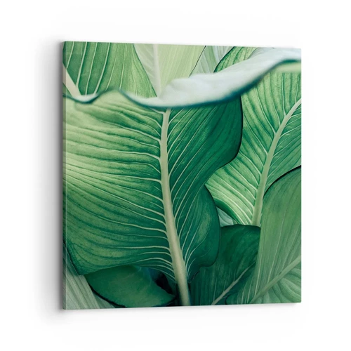 Canvas picture - Life in Intense Green Colour - 70x70 cm