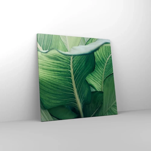 Canvas picture - Life in Intense Green Colour - 70x70 cm