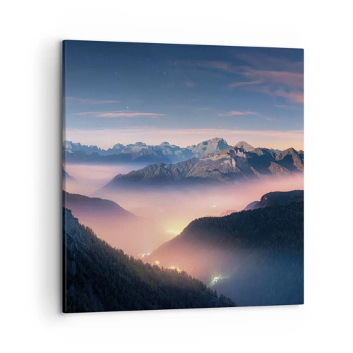 Canvas picture - Light in the Valleys - 50x50 cm