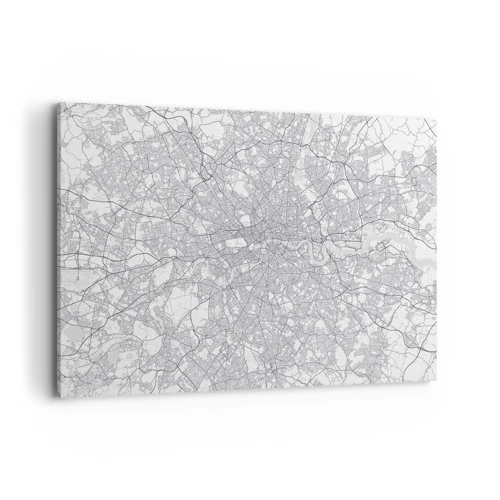 Canvas picture - Map of London Maze - 120x80 cm