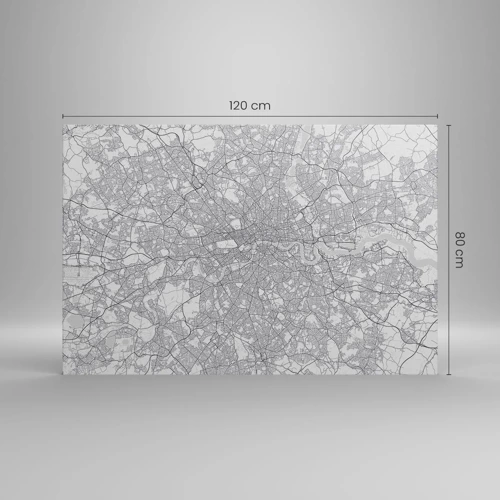 Canvas picture - Map of London Maze - 120x80 cm