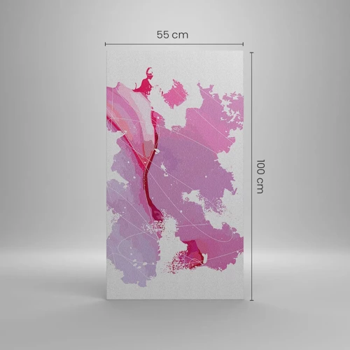 Canvas picture - Map of a Pink World - 55x100 cm